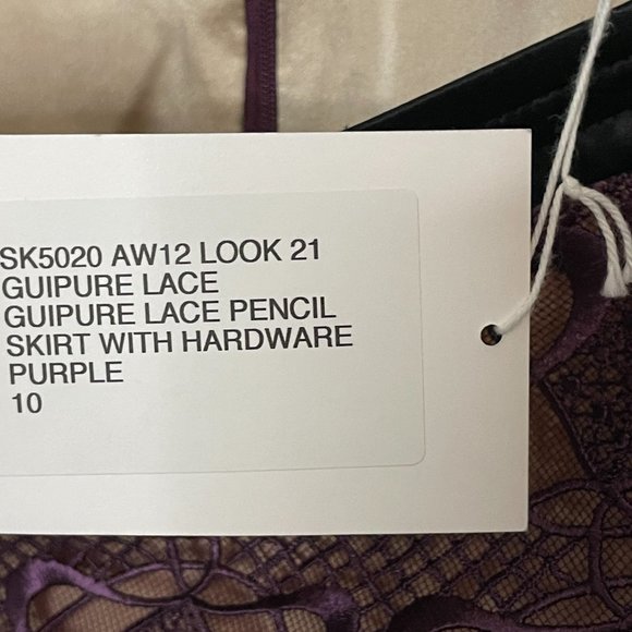 Marios Schwab Guipure Lace Pencil Skirt - Picture 6 of 9
